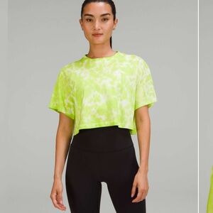 Lululemon All Yours Cropped Cotton T-Shirt *Tie Dye